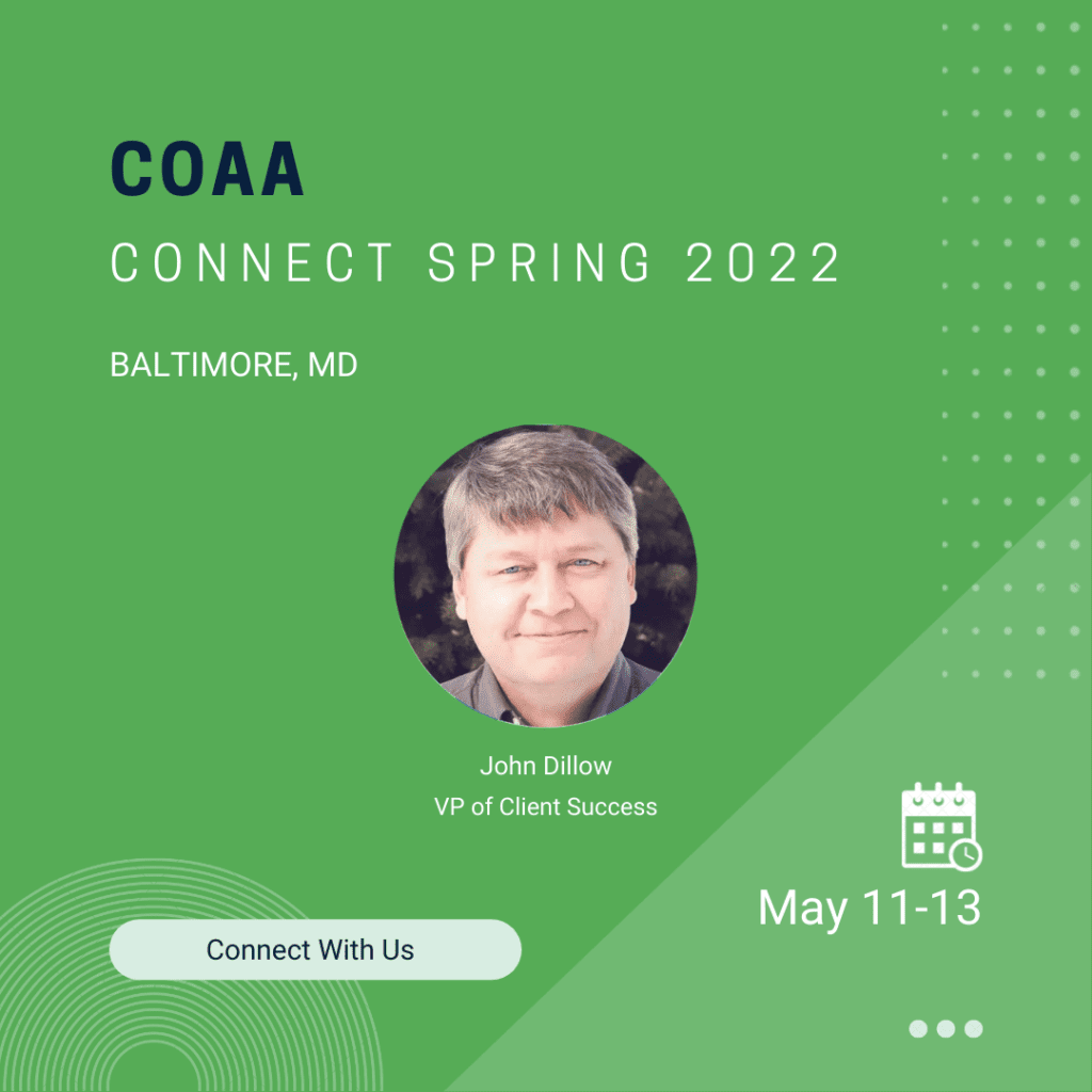 Meet up with SkillSmart team at the 2022 COAA Connect Spring 2022 in Baltimore, Maryland.