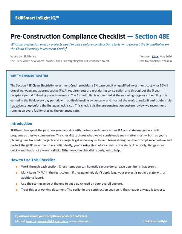 SkillSmart_48E_Preconstruction_Compliance_Checklist